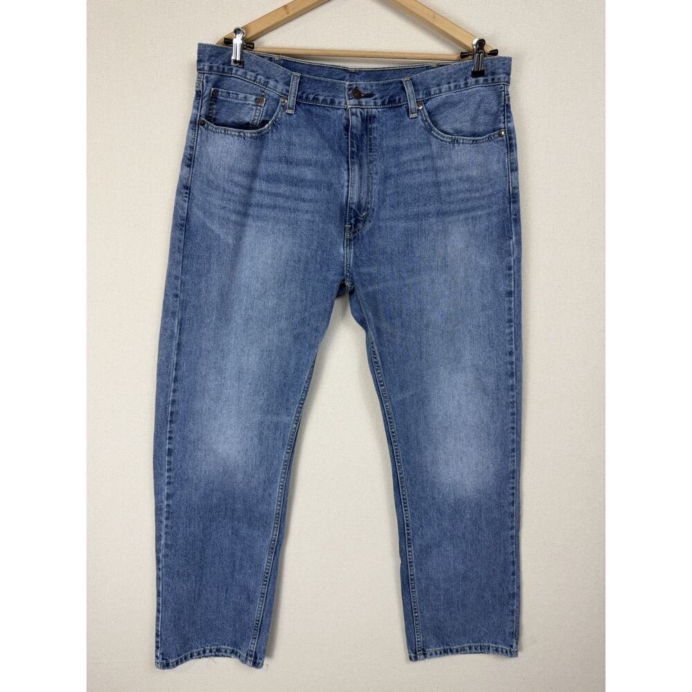 Levi’s‎ 505 Blue Denim Regular Fit Men's Red Tab Straight Leg Jeans Size 40 X 32